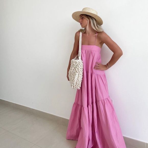 Mango Dresses & Skirts - Mango Voluminous Maxi Ruffled Printed Dress